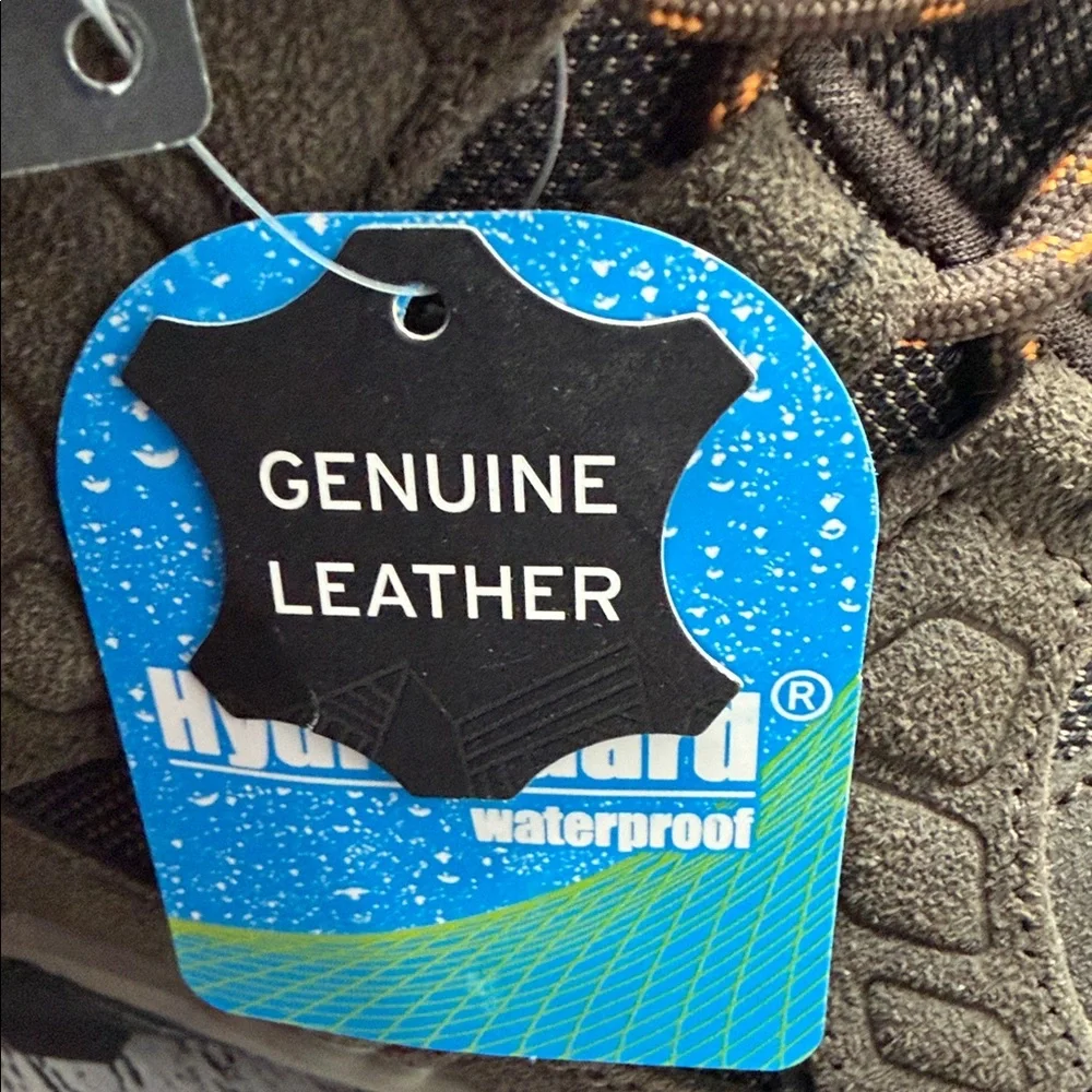 Eddie Bauer Harrison Gray and Orange leather Hiking Boots 10.5 NWT - Picture 9 of 10